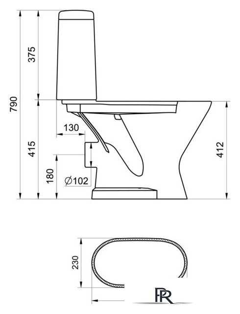 Унитаз напольный Santeri Грация 1P2103S0000BF - Изображение №23 — Интернет-магазин ПроЗаказ