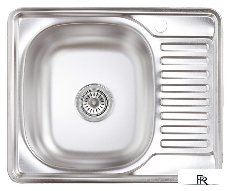 Кухонная мойка AKS Прямоугольная 58x48 (матовый хром) - Изображение №1 — Интернет-магазин ПроЗаказ