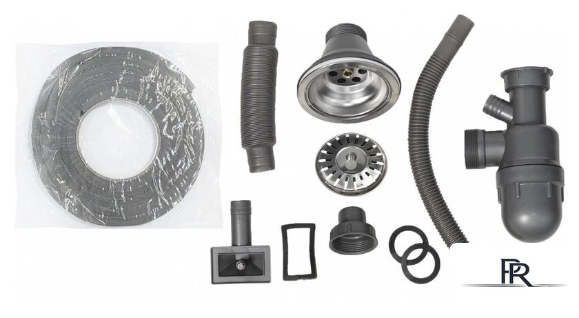 Кухонная мойка AKS Прямоугольная 58x48 (матовый хром) - Изображение №2 — Интернет-магазин ПроЗаказ