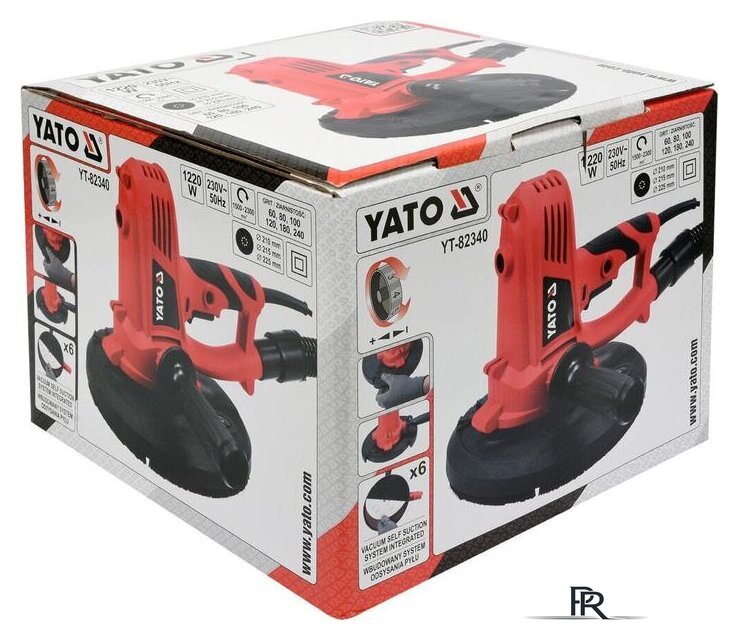 Шлифмашина для стен и потолков Yato YT-82340 - Изображение №4 — Интернет-магазин ПроЗаказ