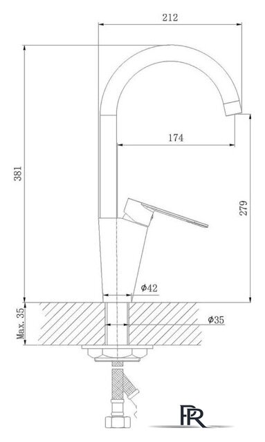 Смеситель Lauter Arc 21CK71691BS - Изображение №2 — Интернет-магазин ПроЗаказ