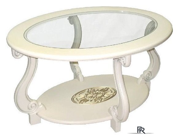 Журнальный столик Мебелик Овация С (слоновая кость/золото) - Изображение №1 — Интернет-магазин ПроЗаказ