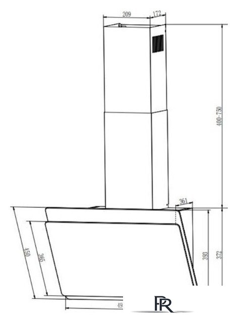 Кухонная вытяжка Faber Tocco BK 50 330.0702.952 - Изображение №2 — Интернет-магазин ПроЗаказ