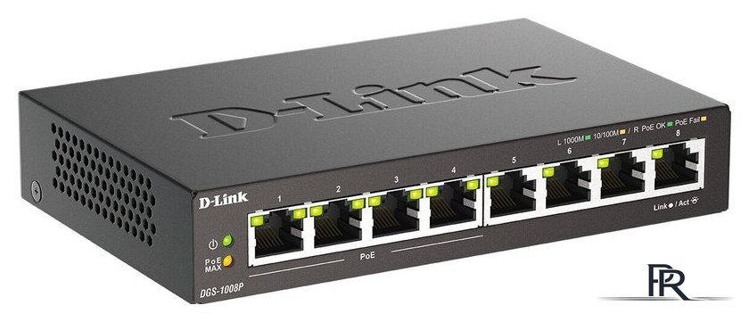 Неуправляемый коммутатор D-Link DGS-1008P/F3A - Изображение №2 — Интернет-магазин ПроЗаказ