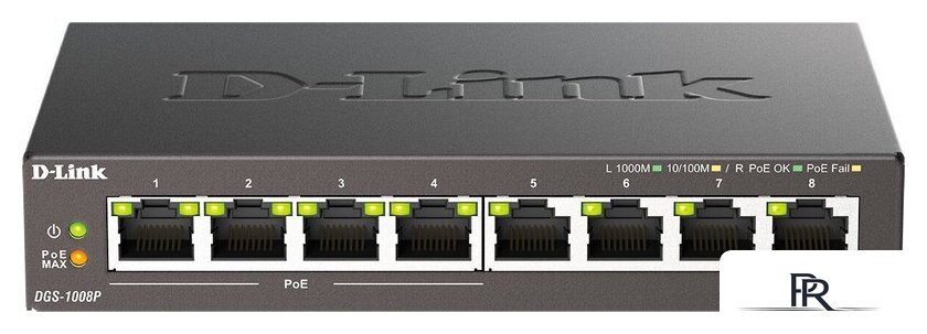 Неуправляемый коммутатор D-Link DGS-1008P/F3A - Изображение №1 — Интернет-магазин ПроЗаказ