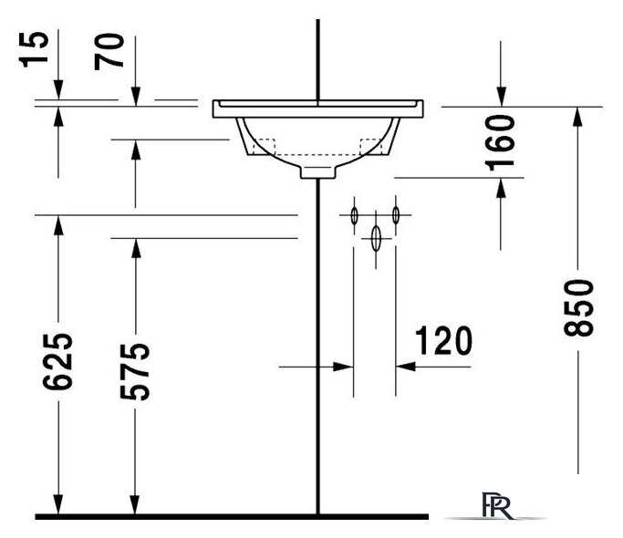 Умывальник Duravit Starck 3 43x38 (0752440000) - Изображение №2 — Интернет-магазин ПроЗаказ