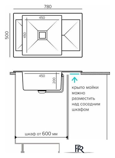 Кухонная мойка Polygran Blade 780 (песочный) - Изображение №9 — Интернет-магазин ПроЗаказ