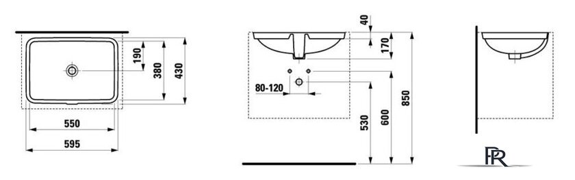 Умывальник Laufen Pro S 8119630001091 59.5x43 - Изображение №3 — Интернет-магазин ПроЗаказ