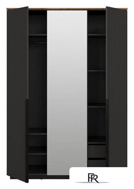 Шкаф распашной Black Red White San Gimignano SZF3D (антрацитовый/дуб нокс) - Изображение №3 — Интернет-магазин ПроЗаказ