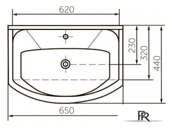 Умывальник Rosa Элеганс 650 65x44 - Изображение №2 — Интернет-магазин ПроЗаказ