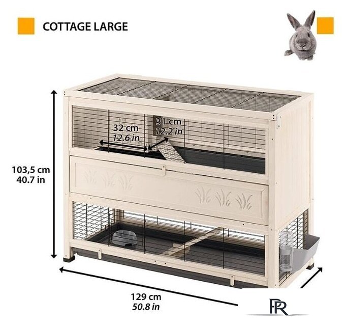 Клетка Ferplast Cottage Large 57094200 - Изображение №2 — Интернет-магазин ПроЗаказ