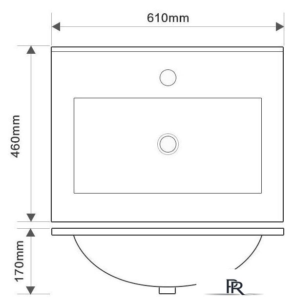  ЗОВ Тумба с умывальником Парма 60 P60LA0MAMC1B-OL60 (аттик) - Изображение №5 — Интернет-магазин ПроЗаказ