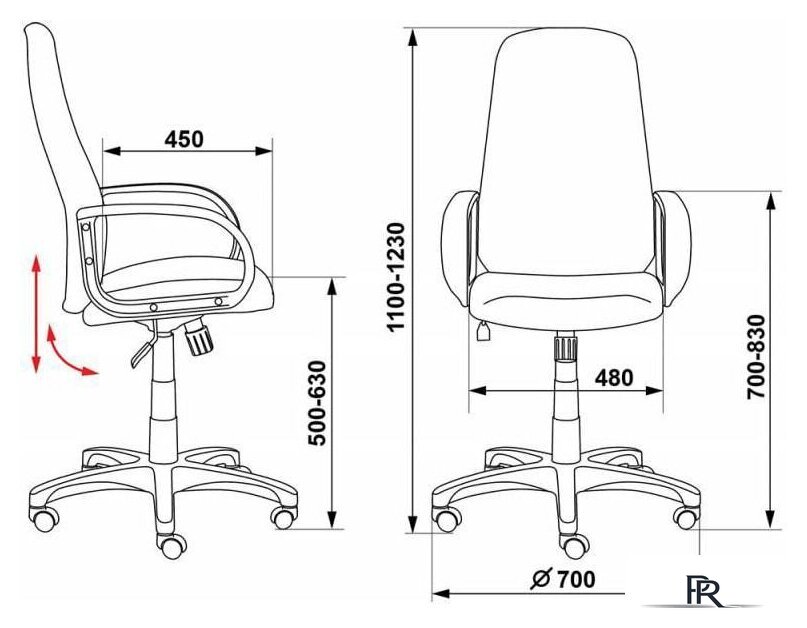 Офисное кресло Бюрократ CH-808AXSN/#B 3C11 (черный) - Изображение №5 — Интернет-магазин ПроЗаказ