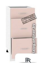 Шкаф напольный Кортекс-мебель Корнелия Лира НШ40р3ш без столешницы (оникс) - Изображение №3 — Интернет-магазин ПроЗаказ