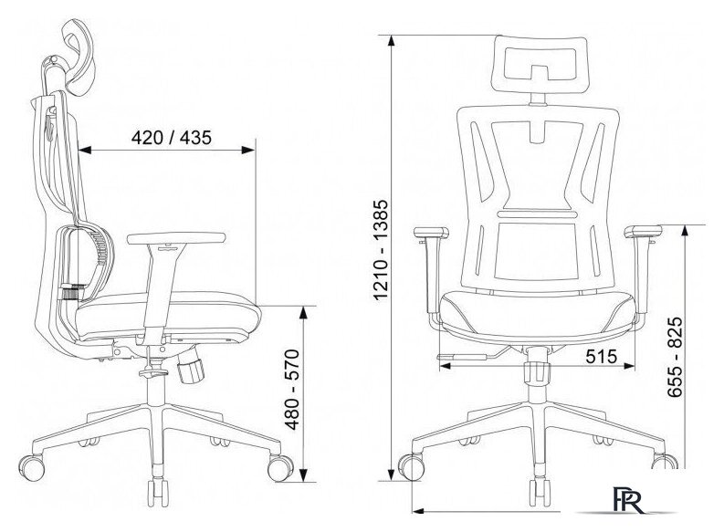 Офисное кресло Бюрократ MC-711N-H (черный) - Изображение №15 — Интернет-магазин ПроЗаказ
