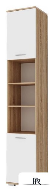 Шкаф-пенал Памир Италия П-400 комбинированный (дуб сонома/белый глянец) - Изображение №1 — Интернет-магазин ПроЗаказ