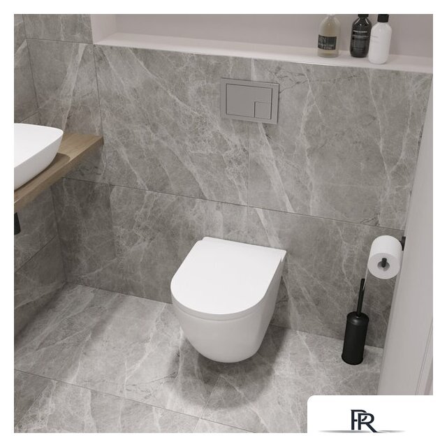 Унитаз подвесной Lauter Vortex 2110830 + GROHE Rapid SL 38772001 с кнопкой (прямоугольная, хром) - Изображение №10 — Интернет-магазин ПроЗаказ