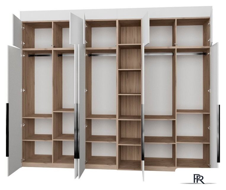 Шкаф распашной Рэйгрупп Рэй S245-В14-1-EBЕ В14-1 (дуб элисон/белый премиум) - Изображение №2 — Интернет-магазин ПроЗаказ