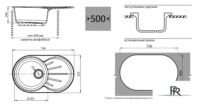 Кухонная мойка GranFest GF-R750L (графит) - Изображение №2 — Интернет-магазин ПроЗаказ
