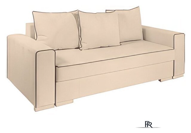 Диван Krones Цезарь 4 (велюр, бежевый/коричневый) - Изображение №1 — Интернет-магазин ПроЗаказ