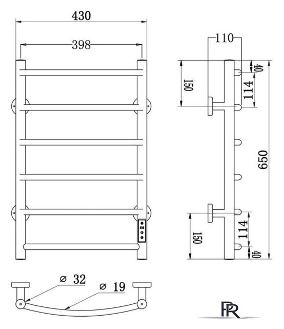 Полотенцесушитель Roxen Santi BK-109AW-6T 11030-4365W (белый) - Изображение №6 — Интернет-магазин ПроЗаказ