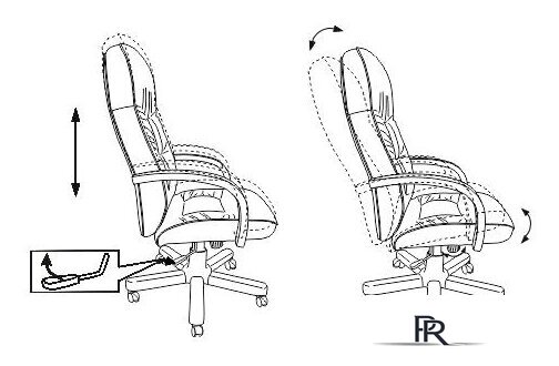 Офисное кресло Бюрократ T-9908/WALNUT (черный) - Изображение №6 — Интернет-магазин ПроЗаказ