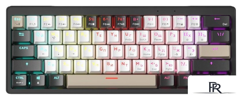 Клавиатура JEGG ZA61 White Black Brown (TNT Yellow) - Изображение №1 — Интернет-магазин ПроЗаказ