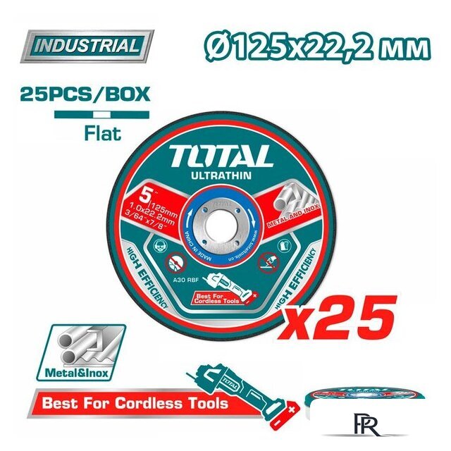 Набор отрезных дисков Total TAC21012525 (25 шт) - Изображение №1 — Интернет-магазин ПроЗаказ