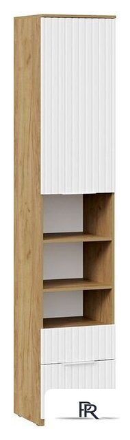 Шкаф-пенал Трия Хилтон комбинированный с 1 дверью и 2 ящиками исп.2 (дуб крафт золотой/белый матовый) - Изображение №4 — Интернет-магазин ПроЗаказ