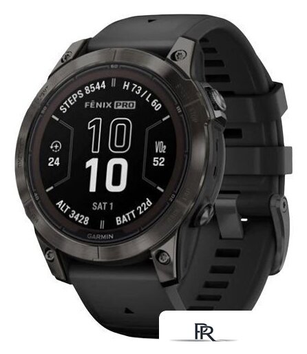 Умные часы Garmin Fenix 7 Pro Sapphire Solar (карбоново-серый титан/черный) - Изображение №1 — Интернет-магазин ПроЗаказ