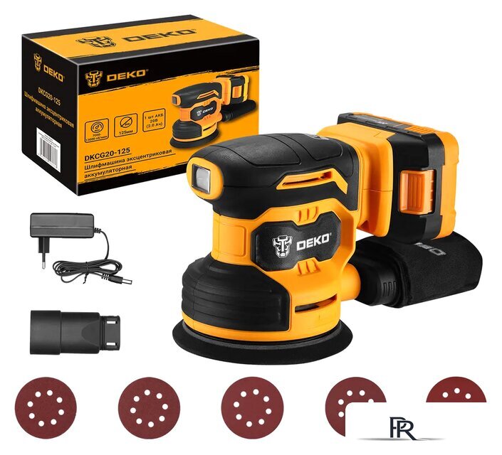 Эксцентриковая шлифмашина Deko DKCG20-125 063-4022 (с 1-м АКБ) - Изображение №1 — Интернет-магазин ПроЗаказ