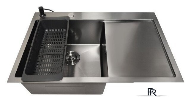 Кухонная мойка Stellar Decor S6550NB-L-D (нано черный) - Изображение №2 — Интернет-магазин ПроЗаказ