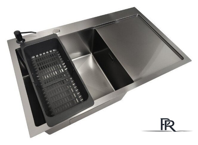 Кухонная мойка Stellar Decor S6550NB-L-D (нано черный) - Изображение №4 — Интернет-магазин ПроЗаказ