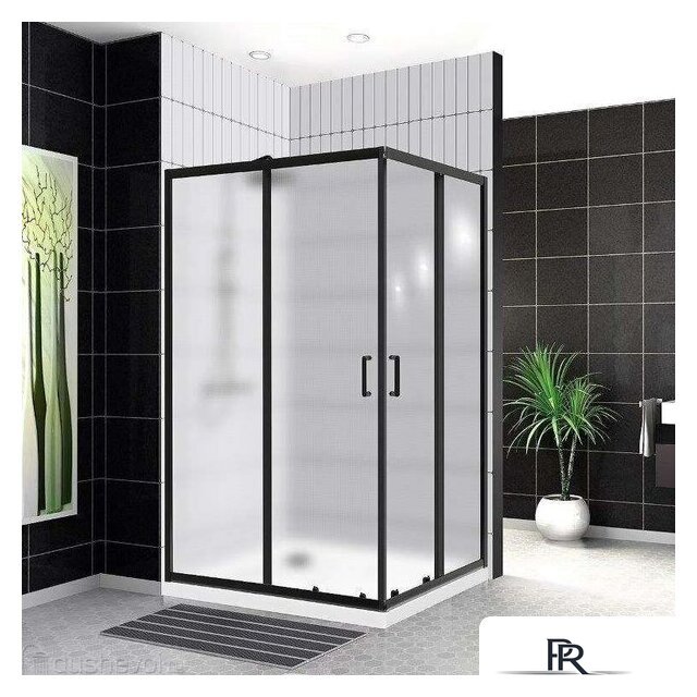 Душевой уголок BelBagno UNO-195-AH-2-120/90-P-NERO - Изображение №2 — Интернет-магазин ПроЗаказ