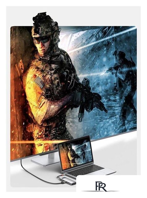 Док-станция Baseus Metal Gleam Series 8-in-1 Multifunctional Type-C HUB Docking Station CAHUB-CV0G - Изображение №12 — Интернет-магазин ПроЗаказ