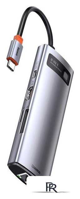 Док-станция Baseus Metal Gleam Series 8-in-1 Multifunctional Type-C HUB Docking Station CAHUB-CV0G - Изображение №4 — Интернет-магазин ПроЗаказ