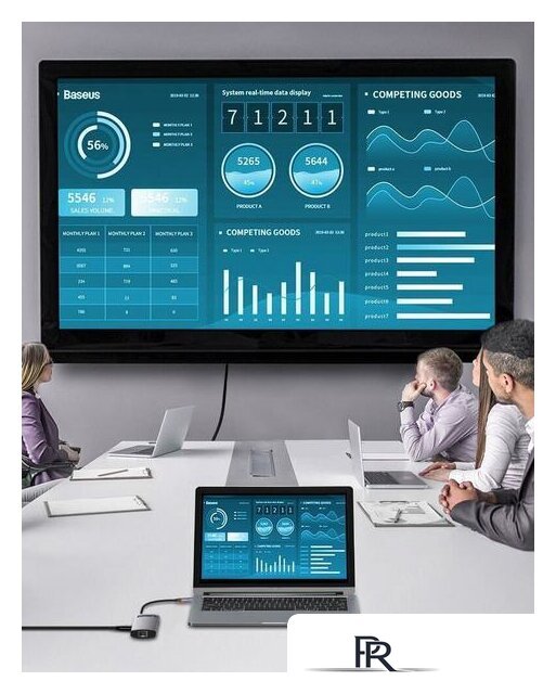 Док-станция Baseus Metal Gleam Series 8-in-1 Multifunctional Type-C HUB Docking Station CAHUB-CV0G - Изображение №11 — Интернет-магазин ПроЗаказ