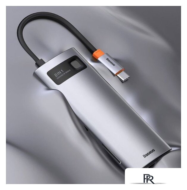 Док-станция Baseus Metal Gleam Series 8-in-1 Multifunctional Type-C HUB Docking Station CAHUB-CV0G - Изображение №18 — Интернет-магазин ПроЗаказ