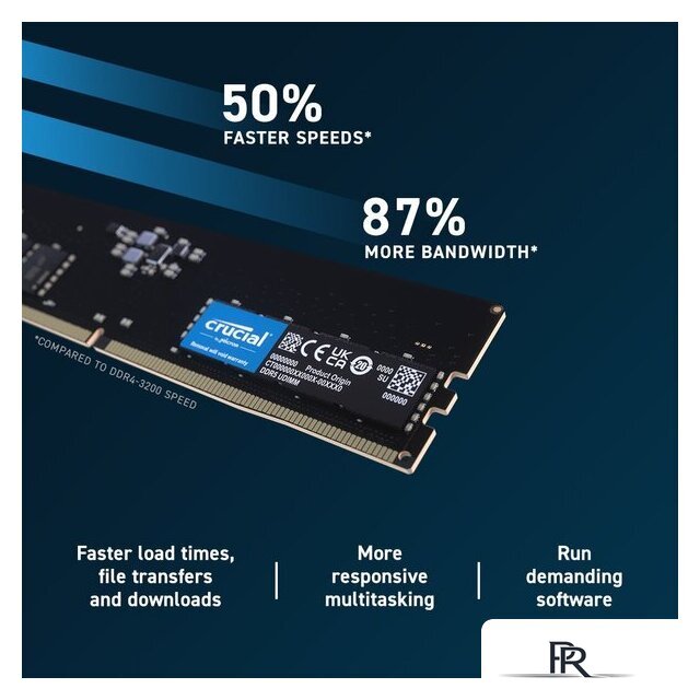 Оперативная память Crucial 2x16ГБ DDR5 5600 МГц CT2K16G56C46U5 - Изображение №3 — Интернет-магазин ПроЗаказ