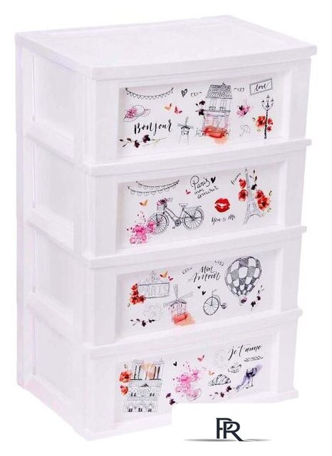 Комод Berossi Bongo 4-секционный АС20901030 (Париж, снежно-белый) - Изображение №1 — Интернет-магазин ПроЗаказ