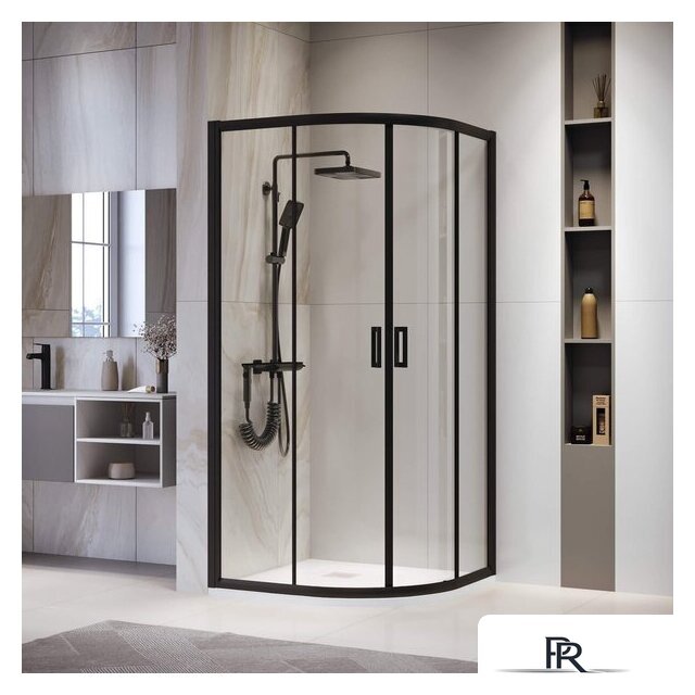 Душевой уголок RGW PA-52B 03085299-14 90x90 (черный/прозрачное стекло) - Изображение №1 — Интернет-магазин ПроЗаказ