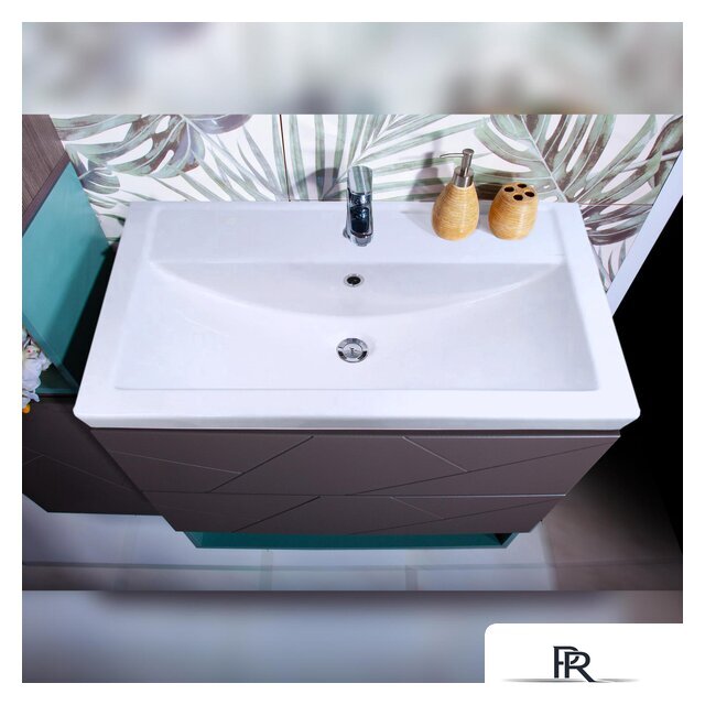  Бриклаер Тумба под умывальник Кристалл 70 (ясень анкор темный/софт графит) - Изображение №5 — Интернет-магазин ПроЗаказ