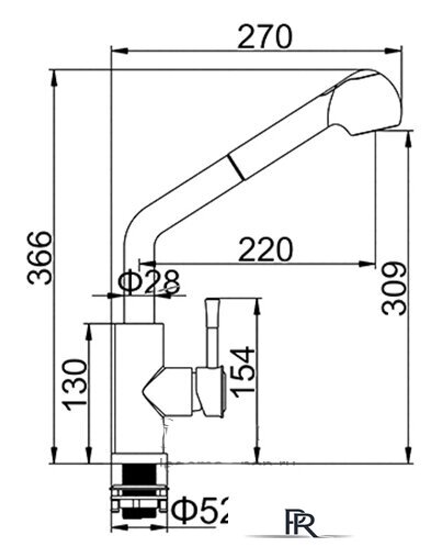 Смеситель Ledeme L76014 - Изображение №2 — Интернет-магазин ПроЗаказ