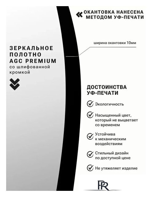 Зеркало EMZE 63x110 UV.NF.63.110.CHE (черный УФ-окантовкой) - Изображение №5 — Интернет-магазин ПроЗаказ