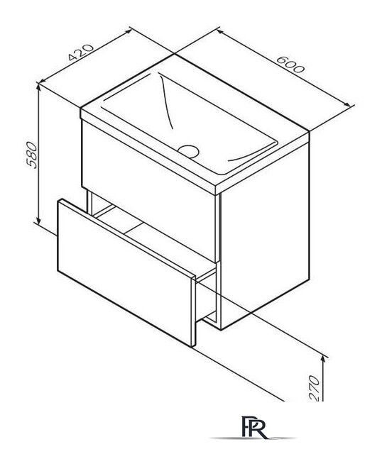  AM.PM Тумба с умывальником Gem M90FHX06022WG + M90WCC0602WG - Изображение №7 — Интернет-магазин ПроЗаказ