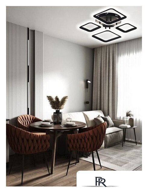 Припотолочная люстра Aitin Pro B5106/2+2 (черный) - Изображение №3 — Интернет-магазин ПроЗаказ