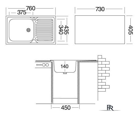 Кухонная мойка Ukinox Классика CLM760.435 5K 1R - Изображение №2 — Интернет-магазин ПроЗаказ