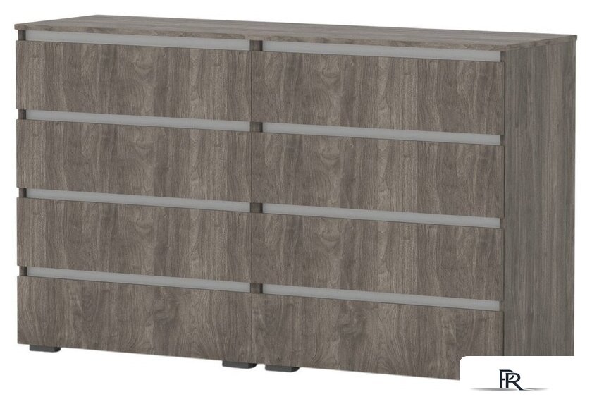 Комод Кортекс-мебель Бари 160 8ш (орех элия/орех элия/белый) - Изображение №1 — Интернет-магазин ПроЗаказ