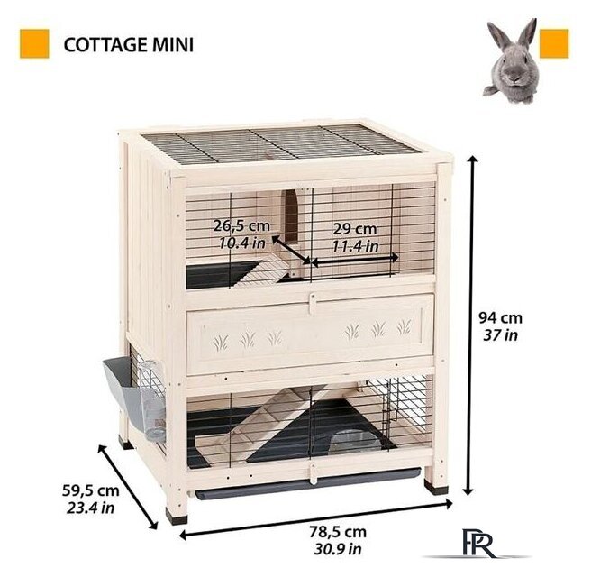 Клетка Ferplast Cottage Mini 57093900 - Изображение №2 — Интернет-магазин ПроЗаказ