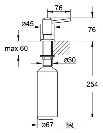Дозатор для моющего средства Grohe Contemporary 40536000 (хром) - Изображение №3 — Интернет-магазин ПроЗаказ